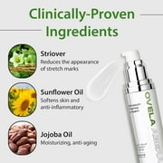 Abera Ovela Stretch Mark Cream for Pregnancy, Postpartum & Weight Fluctuations, Sunflower Jojoba Oil, 1.69fl oz