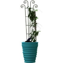 Panacea 89636 Steel Wave Style Pot Trellis, Green, 16" x 48"