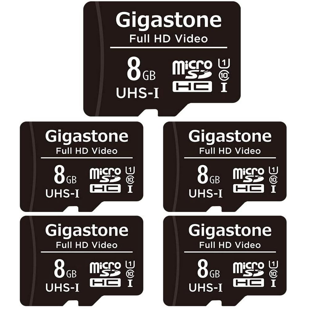 Gigastone 8GB Micro SD Card, FHD Video UHS-I U1 Class 10, for