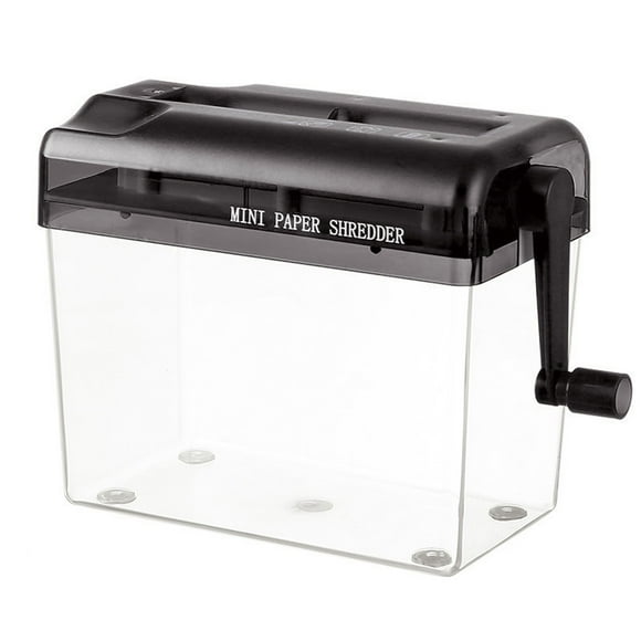 WHEANG Home Decor Desktop Hand Operated Office Home A6 Mini Manual Shredder One Size Black