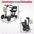 thumbnail image 3 of Dragon Mobile EX Compact 4 Wheel Mobility Scooter for Adults & Seniors - Airline & Cruise Suitable Power Scooter with Foldable Wide Seat - Matte Black, 3 of 9