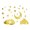 Golden, variant on KGJQ 3D Star Moon Cloud Mirror Wall Stickers, Self Adhesive Wall Decals, Removable Sky Theme Wall Decor for Bedroom Kids Room Ceiling Cabinet Doors