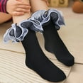 thumbnail image 6 of 1Pairs Toddler Baby Girls Ruffle Soft Double Frilly Lace Socks Kids Cute Ankle Cotton Dress Socks, 6 of 7