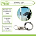 7Penn Retractable Cable Lock, 3-Foot Adjustable Steel Cord, Tumbler Combo in Black 7Penn Retractable Cable Lock, 3-Foot Adjustable Steel Cord, Tumbler Combo in Black