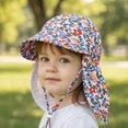 thumbnail image 2 of Gaexia Kids Sun Hat With Neck UPF 50+ Adjustable Chin Strap Beach Cap Toddler Breathable Outdoor Fisherman for Girls, 2 of 5