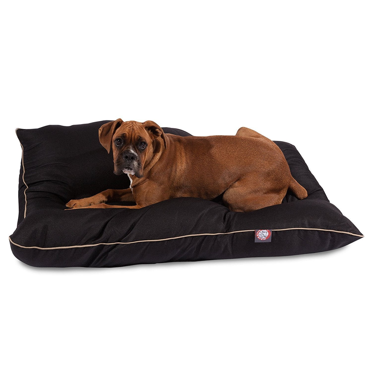 large black dog bed