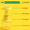 thumbnail image 3 of KABB Corn Cob Stripper, Corn Peeler, Quick Corn Kernel Cutter Tool, Yellow, 3 of 8