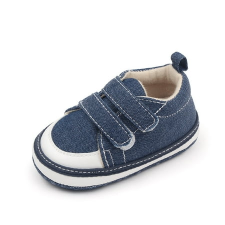 

EIALIVE Boys And Girls Baby Sneakers Cute Cartoon Walking Shoes Sticky Straps Flat Bottom Shoes Navy 11