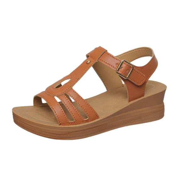 Water Wedges Sandals for Women Comfy Lightweight Extra Wide Width Low Wedge Heel Womens Slippers Memory Foam Braided Espadrilles for Women Ankle Strap Beach Sandals Summer Shoes