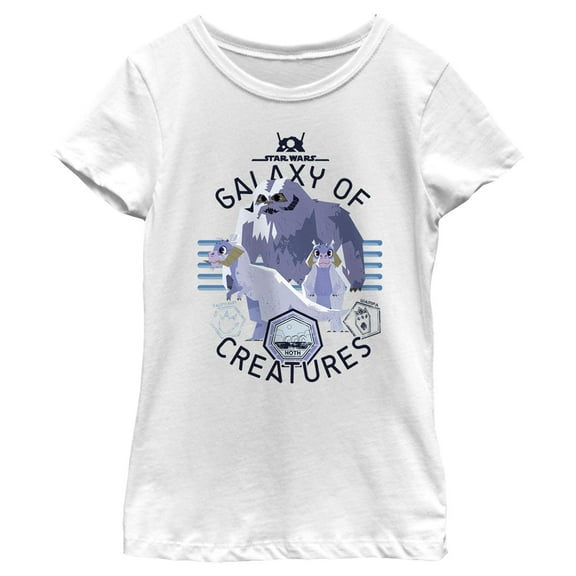 Girl's Star Wars: Galaxy of Creatures Hoth Natives  Graphic Tee White Medium