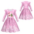 thumbnail image 2 of LUOGENLI Robe Enfant Noël Robes Filles Fête Danse Enfants Noël Robe Princesse Robe pour Filles Longueur Midi Été 5-6 Ans, 2 of 4