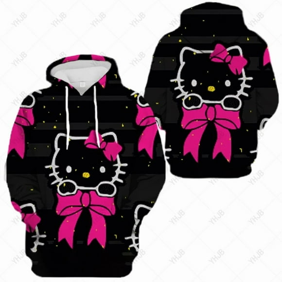 Spring and Autumn New Fashion cartoon cartoon Hoodie Women‘s Sweatshirt Hoodie Hello Kitty Print Hoodie Tops HOEMLIN