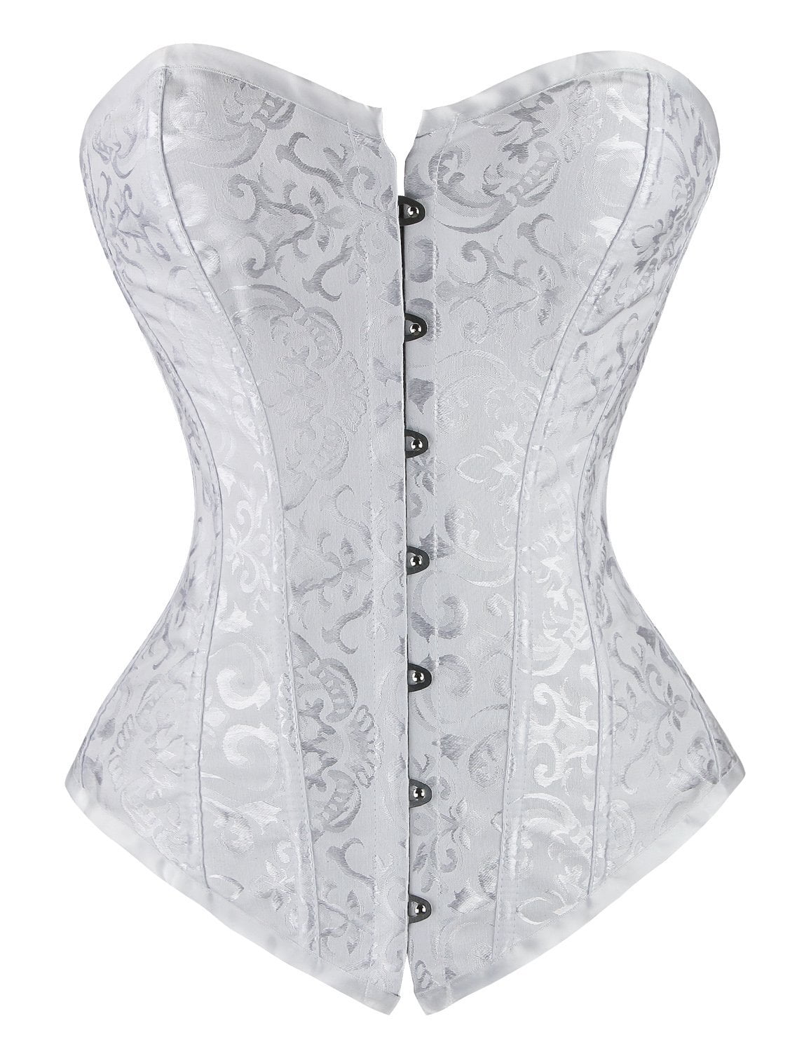 white leather corset wedding dress