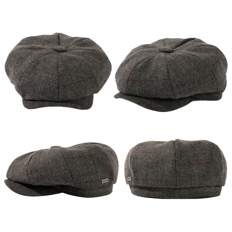 TOP-EX L/XL/XXL Mens Wool Tweed Newsboy Cap Gatsby Flat Golf Hat