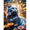 thumbnail image 1 of Nouvelle Collection 2026 Image de Chat Mosaïque Diamant Broderie Point de Croix Kits Décoration Maison, 30*40cm, Cadre Non Inclus., SY806, 1 of 4