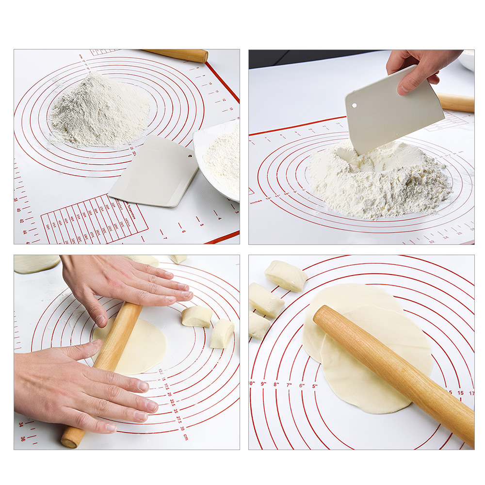 Silicone Baking Mat Dough Maker Pad with Measurements Nonslip Non