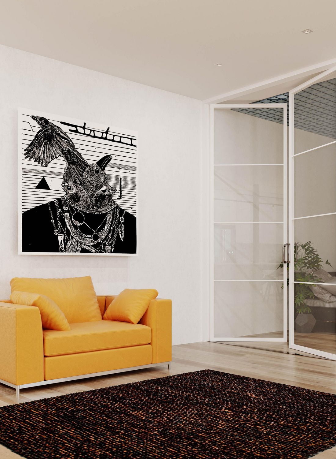 ECARPETGALLERY Sienna Dark Brown Rug 5'4" x 7'6"