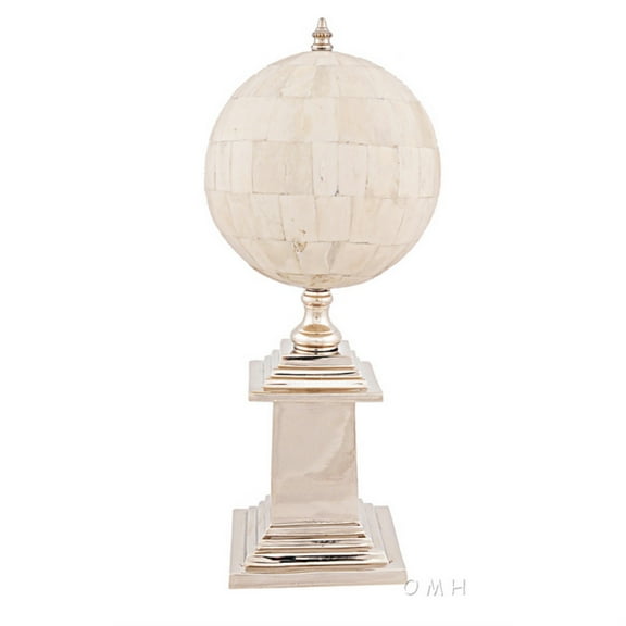 Bone Globe With Alluminum Base