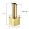 thumbnail image 2 of Uxcell Brass 5/16 Barbed x 1/4NPT Female Thread Barb Hose Fitting 2 Pack, 2 of 6