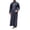 Blue, variant on Fsgntruao Muslim Robe for Men Kaftan Thobe Long Sleeve Embroidered Stand Collar Loose Fit Pocket Pullover Casual Wear Blue,L
