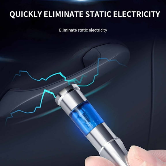 Ovzne Anti-Static Discharge Keychain - 10.5Cm/4.13Inch Quick Static Electricity Remover Rod With Key Buckle, Safe For Doors Cars