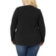 thumbnail image 4 of Agnes Orinda Blusas de Tallas Grandes para Mujeres con Mangas Largas y Botones Decorativos en V 3X Negro, 4 of 8