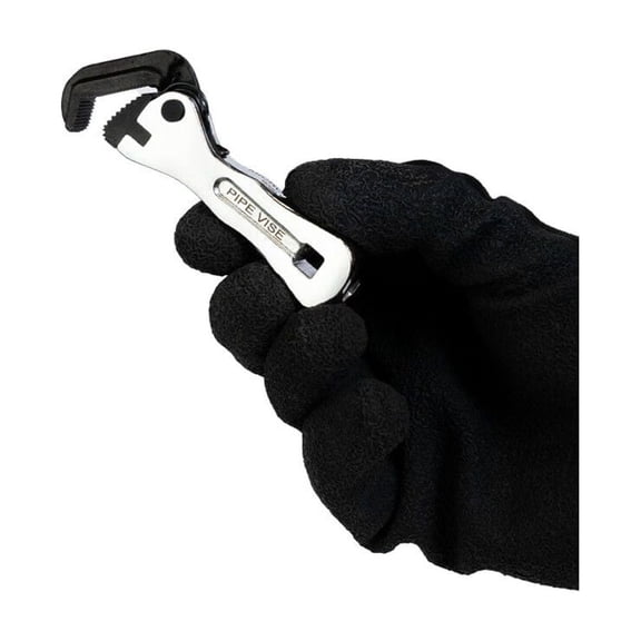 Pipe Vise Micro Stubby 3.75 Inch Self-Adjusting Wrench With Contoured Handle