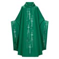 thumbnail image 4 of Bata vintage de cuello alto para hombre y mujer de Halloween, camisa larga con estampado cruzado y mangas de murciélago, ropa para actuación en el escenario, 4 of 5