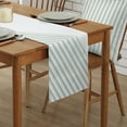 thumbnail image 3 of Table Runner 70 Inches Long for Kitchen Dining, Abstract Stripes, Dresser Scarf Farmhouse, Dining Table Decorations for Wedding/Parties, Blue White Modern Geometric Art 13 x 70 In, 3 of 9