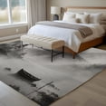 thumbnail image 6 of Black Grey Mountains Area Rug 6x9 Washable Rug Non Slip Vintage Forest Sail Trees Leaves Large Area Rug Soft Stainresistant Indoor Floor Carpet for Living Room Bedroom Home Office Dining Room Nursery, 6 of 9
