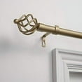 thumbnail image 5 of EXCLUSIVE HOME Torch 1" Curtain Rod and Coordinating Finial Set, Gold, Adjustable 36"-72", 5 of 5