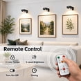 thumbnail image 6 of Mini Picture Lights for Wall, Rechargeable Wireless Frame Lights with Remote, 3 Color Temperatures, 5-Level Dimmable, Timer, Magnetic Art Lights for Paintings, Photos & Small Frames, 3 Pack, 6 of 8