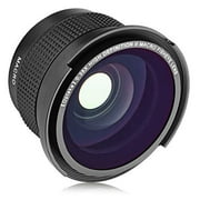 Opteka .35x HD Super Wide Angle Panoramic Fisheye Lens with Macro Close Up Attachment for Canon