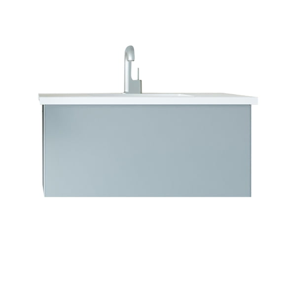 Laviva 313VTR-36FG-MW 36" Fossil Grey Vanity with VIVA Stone Solid Surface Top