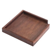 Square Tray Smooth Wooden Decorative Coffee for Bedroom small
