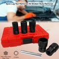 thumbnail image 2 of Yeacher 6pcs Lug Nut Remover Kit Broken Nuts Removal Tool Set Broken Nut Bolt Extractor, 2 of 7