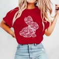 thumbnail image 2 of CAIXIA Womens Easter Shirts T Shirts for Women Graphic Cute Rabbit Graphic Tee Crew Neck Easter Bunny Short Sleeve Womens Tops Trendy, 2 of 6