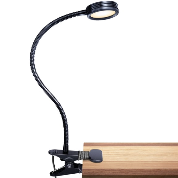 Clip On Light, Aluminum Reading Lamp, Cool & Warm LED Light for Reading in Bed or Deep Focus, Dimmable Adjustable Gooseneck, Sleek & Lightweight Design, Eye-Friendly Clamp Light, Reading Light