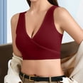 thumbnail image 6 of Bxsruta Wirefree Wrap Front Nursing Bra Bralette for Maternity, Soft Cotton Comfort Seamless Sleep Bra for Breastfeeding, 6 of 8