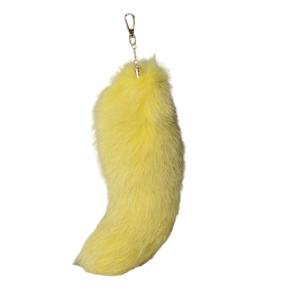 Acahhotxx Fox Tail Keychain, Plush Faux Hair Foxes Tail Keychain Elegant Keyrings Charm with Foxes Tail Pendant Fashionable Keychain Decorations