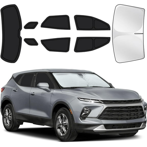 for Chevrolet Blazer 2019-2025 Car Window Shades, 8pcs Privacy Sun Shade Set for Front Windshield Side and Rear Windows, Full Window Covers Keeps vehicle Cool for Camping Napping