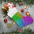 thumbnail image 6 of Colorful Sparkle Glitter Christmas Stockings Christmas Presonalized Large Stocking Sock, Set of 1 Xmas Party Winter Decor Candy Bag Family Holiday Gift, 17.7 Inch, 6 of 7