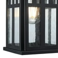 thumbnail image 3 of Westinghouse Lighting  Burnham One Light Outdoor Wall Fixture, Textured Black Finish, Clear Seeded Glass - 1-Light, 3 of 5