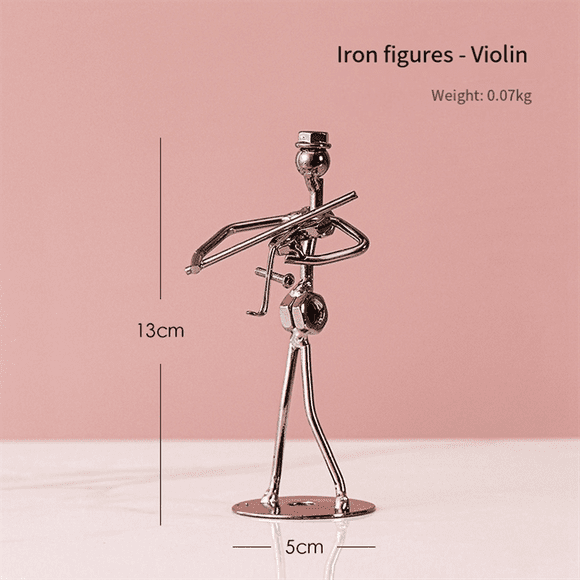 Little Iron Art Musician -Music Band Crafts Home Office Desk Decoration Birthday Gift 8 Pack, Table Ornaments