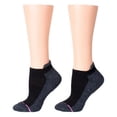 thumbnail image 2 of Dr. Motion Women's Solid Black Color Half-Cushion Compression Ankle Socks (2 Pack), 2 of 3
