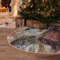 thumbnail image 5 of Xecao Vintage Collage Girl Butterfly Pattern Christmas Tree Skirt Round Xmas Tree Mat Base Cover for Holiday Home Decorations-48", 5 of 6