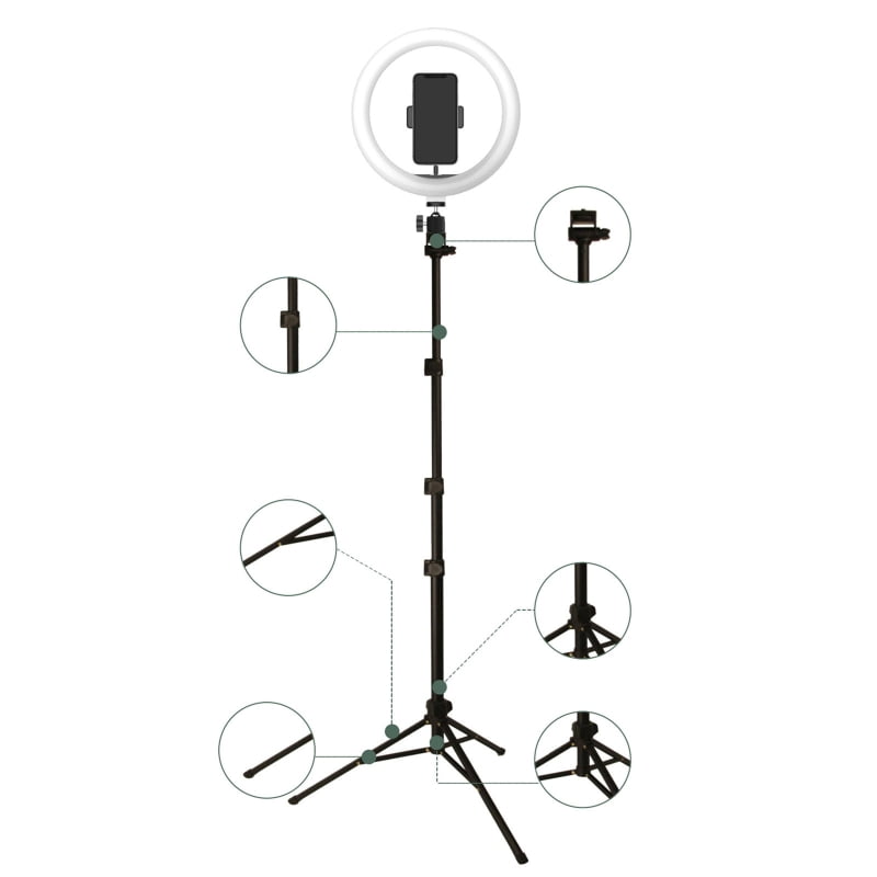 10 Inch Dimmable LED Selfie Ring Light with Stand Tripod 170cm Lamp Photography