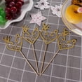 thumbnail image 3 of WHAMVOX Mr& Topper Golden Paper Decor for Wedding Cupcakes and Cakes 16 Pieces Heart Shape with Antler Picks, 3 of 8