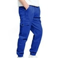 thumbnail image 3 of QQAMB Boys Stretch Cargo Pants Kids Elastic Waist Solid Color Straight Leg School Youth Joggers Pants,12 Years, 3 of 7