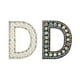 thumbnail image 1 of Parche Termoadhesivo Decorativo Letra D Negro Blanco Paquete de 2, 1 of 6